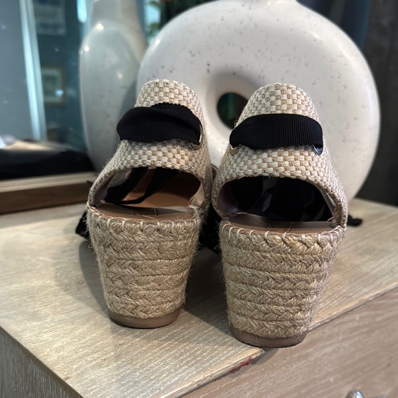 ASOS Black and Cream Espadrille Sandals with Adjustable Ankle Strap - Picture 4 of 5